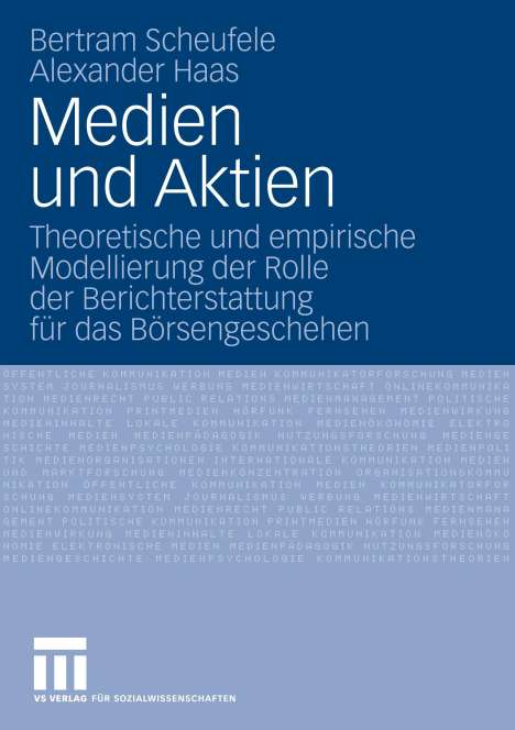 Alexander Haas: Medien und Aktien, Buch