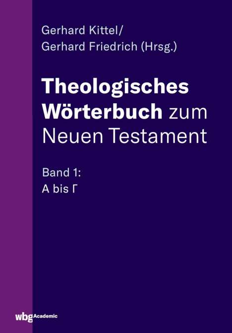 Theologisches Wörterbuch zum Neuen Testament, Buch
