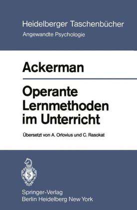 J. M. Ackerman: Operante Lernmethoden im Unterricht, Buch