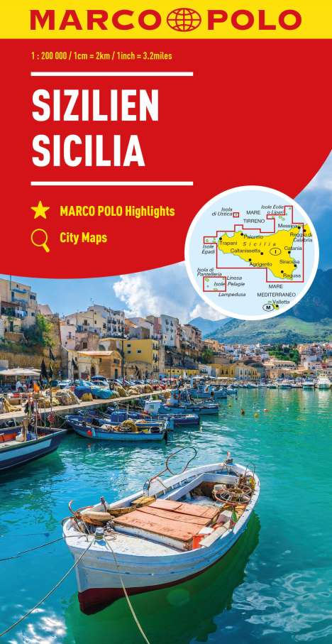 MARCO POLO Regionalkarte Italien 14 Sizilien 1:200.000, Karten