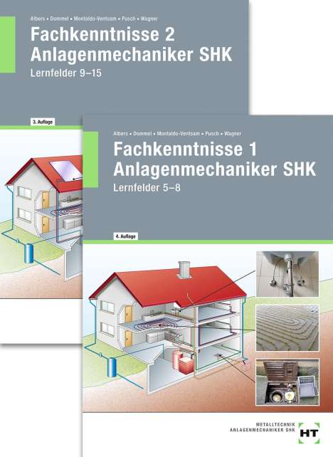 Joachim Albers: Paketangebot Fachkenntnisse Anlagenmechaniker SHK 1 + 2, Buch