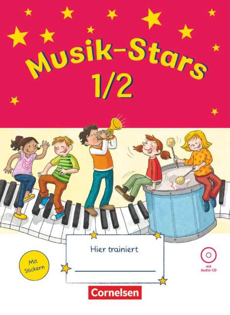 Solveig Wezel: Musik-Stars - Grundwissen 1./2. Schuljahr - Übungsheft mit Lösungen und Audio-CD, Buch