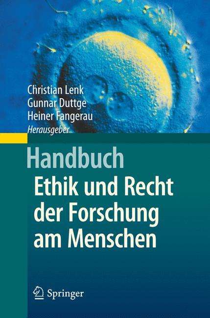 Handbuch Ethik und Recht der Forschung am Menschen, Buch