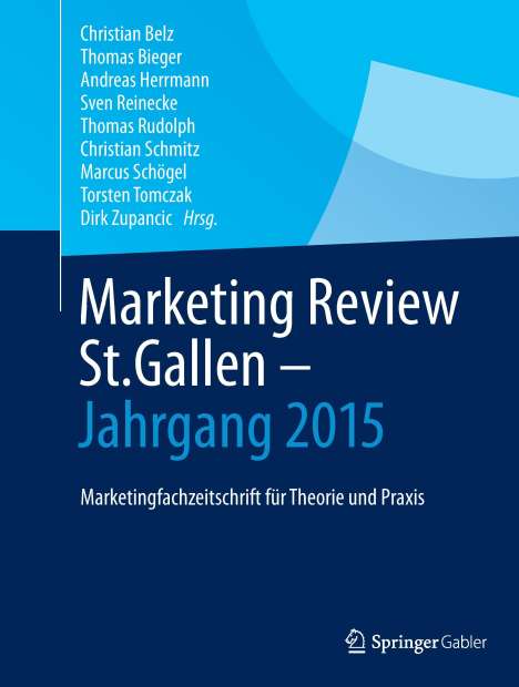 Marketing Review St. Gallen - Jahrgang 2015, Buch