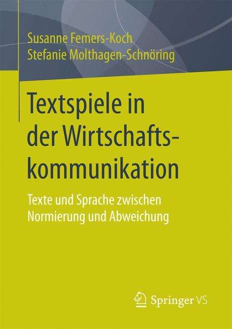 Susanne Femers-Koch: Textspiele in der Wirtschaftskommunikation, Buch