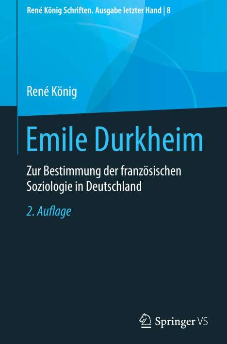 René König: Emile Durkheim, Buch