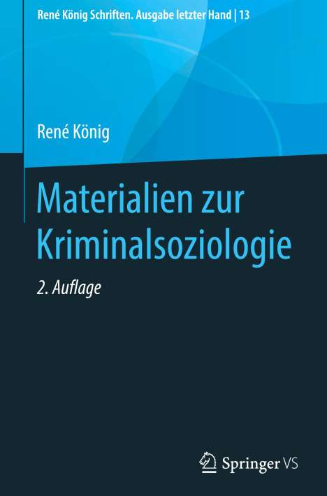 René König: Materialien zur Kriminalsoziologie, Buch