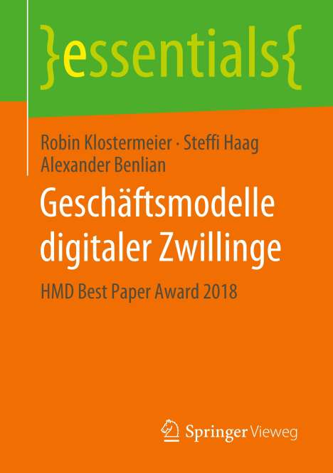 Robin Klostermeier: Geschäftsmodelle digitaler Zwillinge, Buch