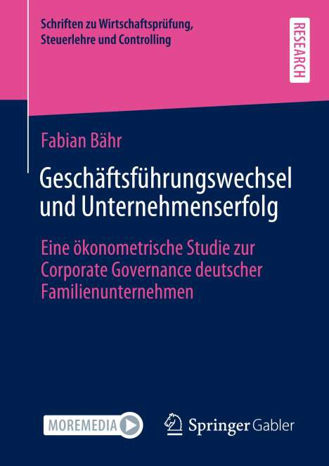 Fabian Bähr: Geschäftsführungswechsel und Unternehmenserfolg, Buch