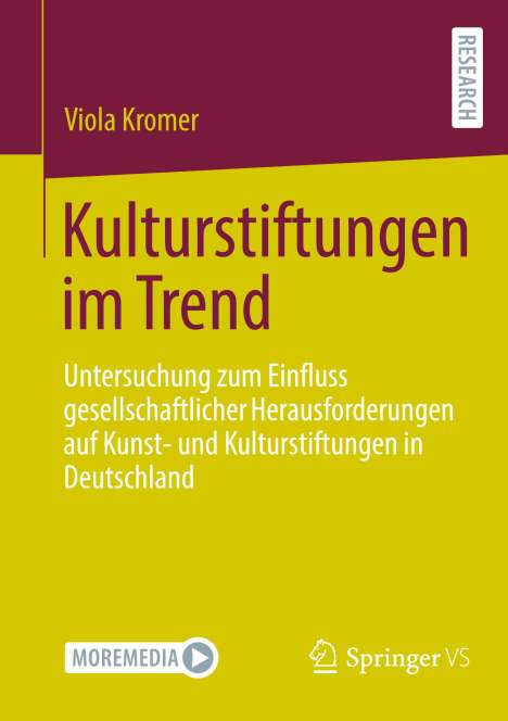 Viola Kromer: Kulturstiftungen im Trend, Buch