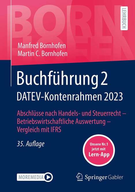 Manfred Bornhofen: Buchführung 2 DATEV-Kontenrahmen 2023, 1 Buch und 1 Diverse