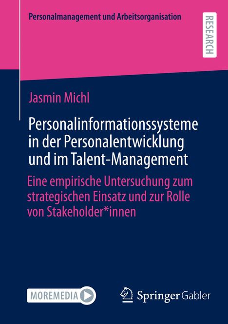 Jasmin Michl: Personalinformationssysteme in der Personalentwicklung und im Talent-Management, Buch