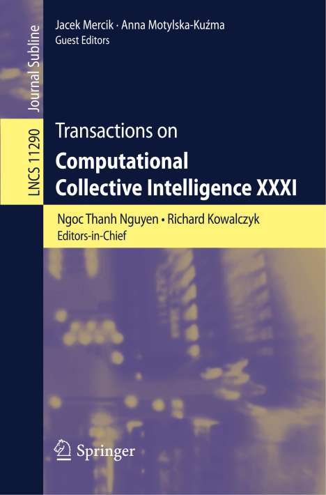 Transactions on Computational Collective Intelligence XXXI, Buch