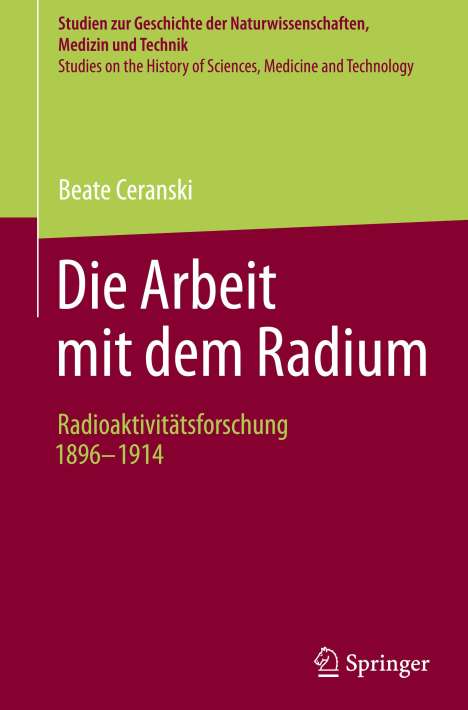 Beate Ceranski: Die Arbeit mit dem Radium, Buch