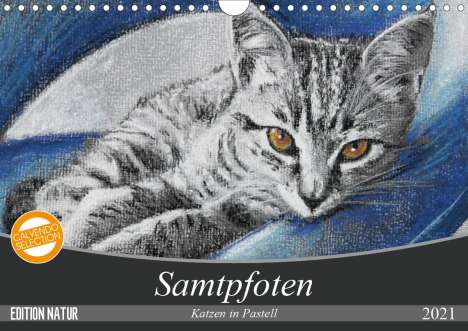 Uschi Felix: Felix, U: Samtpfoten - Katzen in Pastell (Wandkalender 2021, Kalender