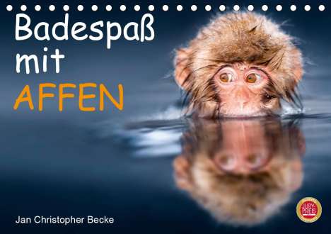 Jan Christopher Becke: Christopher Becke, J: Badespaß mit Affen (Tischkalender 2021, Kalender