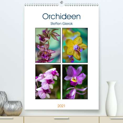 Steffen Gierok: Gierok, S: Orchideen (Premium, hochwertiger DIN A2 Wandkalen, Kalender