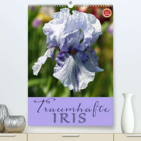 Martina Cross: Cross, M: Traumhafte Iris (Premium, hochwertiger DIN A2 Wand, Kalender