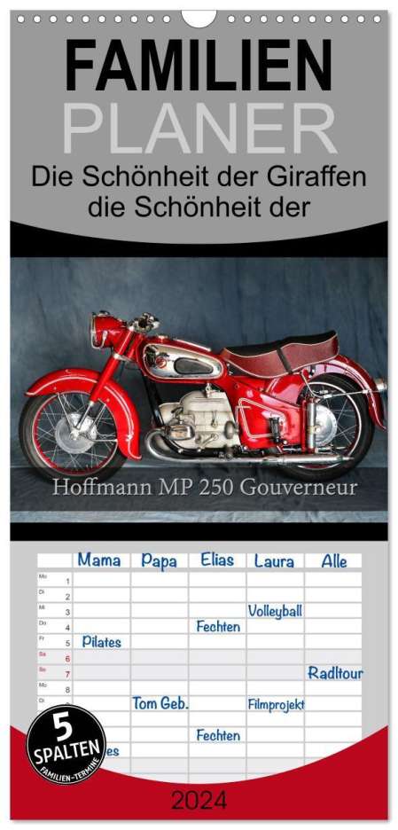 Ingo Laue: Familienplaner 2024 - Hoffmann MP 250 Gouverneur mit 5 Spalten (Wandkalender, 21 x 45 cm) CALVENDO, Kalender