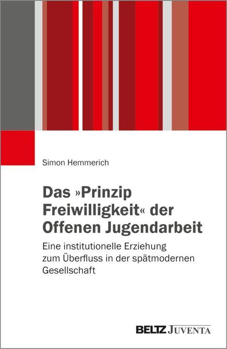 Cover mit rot-grauen Streifen oben. Text: Titel, Autor Simon Hemmerich. Unten Logo: BELTZ Juventa.