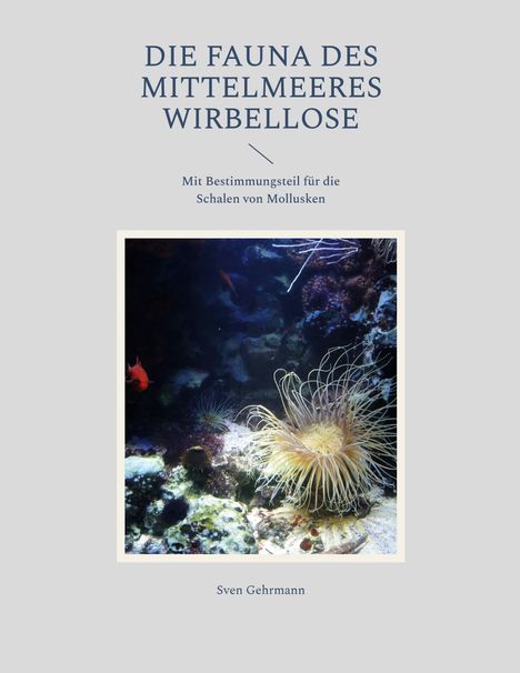 Titel: "Die Fauna des Mittelmeeres Wirbellose". Foto: Unterwasserwelt mit Anemone und Fischen. Autor: Sven Gehrmann.