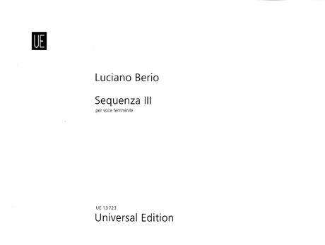 Berio, L: Sequenza III, Buch