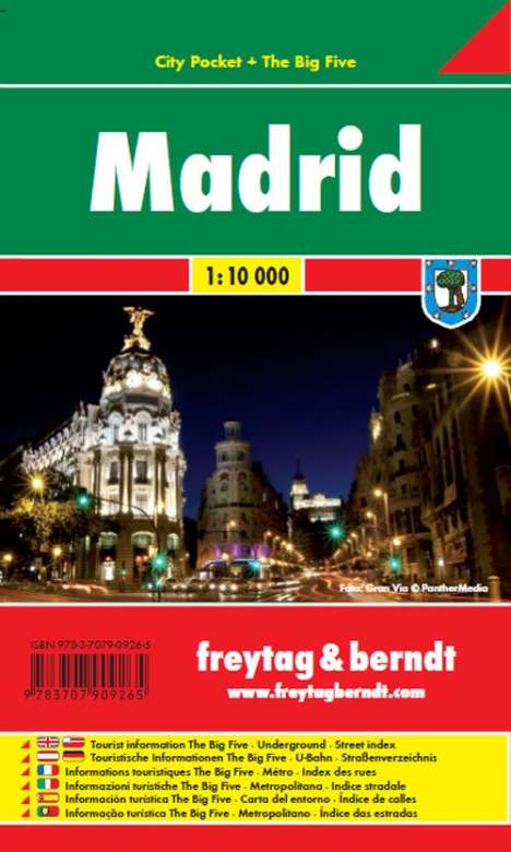 Madrid, Stadtplan 1:10.000, City Pocket + The Big Five, Karten