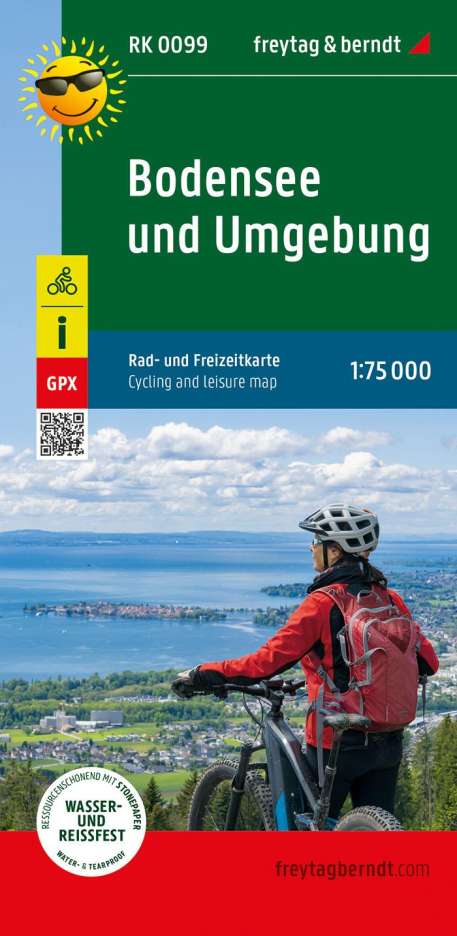 Bodensee und Umgebung, Rad- und Freizeitkarte 1:75.000, freytag &amp; berndt, RK 0099, Karten