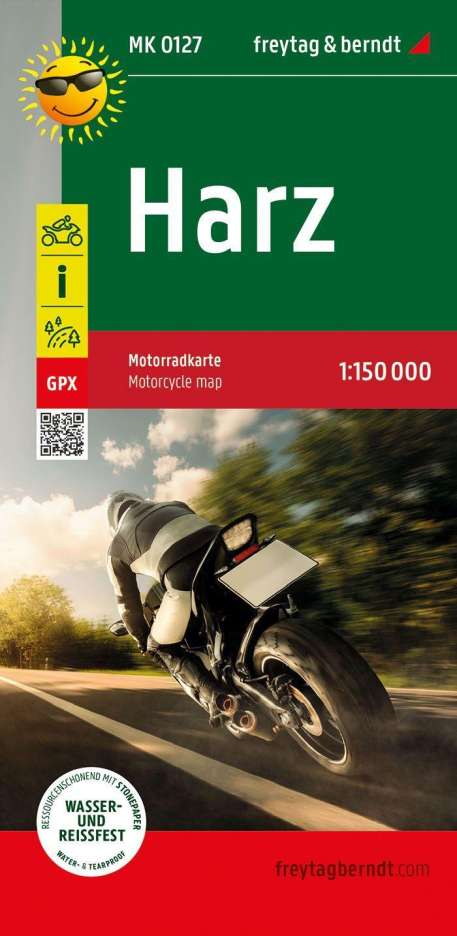 Harz, Motorradkarte 1:150.000, freytag &amp; berndt, Karten