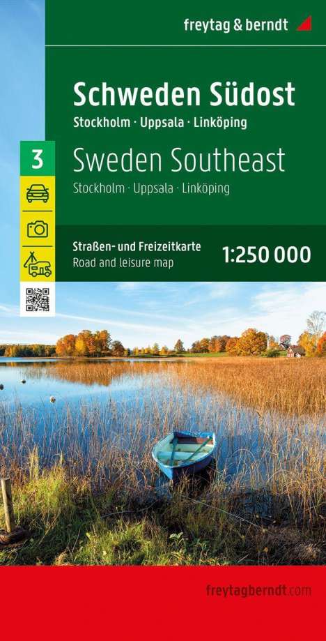 Schweden Südost, Straßen- und Freizeitkarte 1:250.000, freytag &amp; berndt, Karten