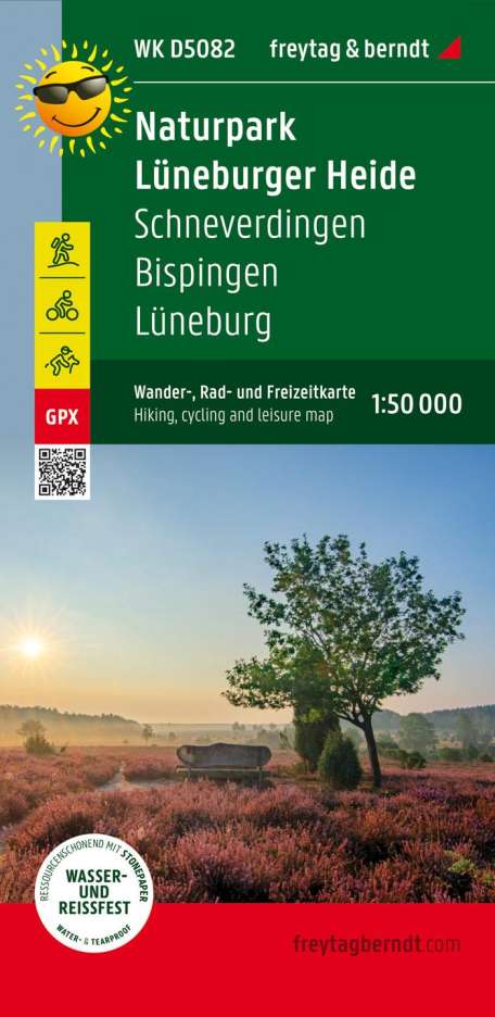 Naturpark Lüneburger Heide, Wander-, Rad- und Freizeitkarte 1:50.000, freytag &amp; berndt, WK D5082, Karten