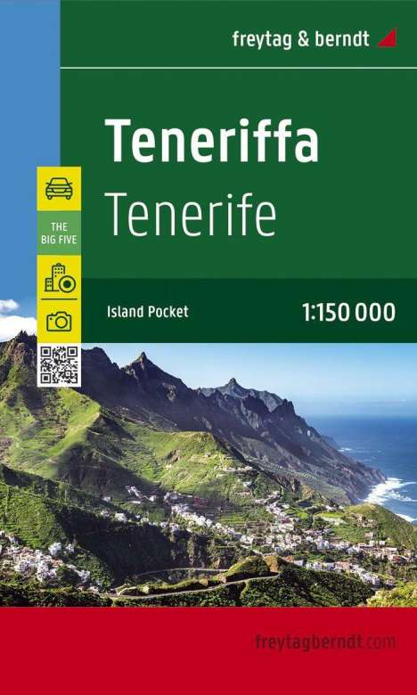 Teneriffa, Straßenkarte 1:150.000, freytag &amp; berndt, Karten