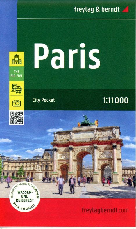 Paris, Stadtplan 1:11.000, freytag &amp; berndt, Karten