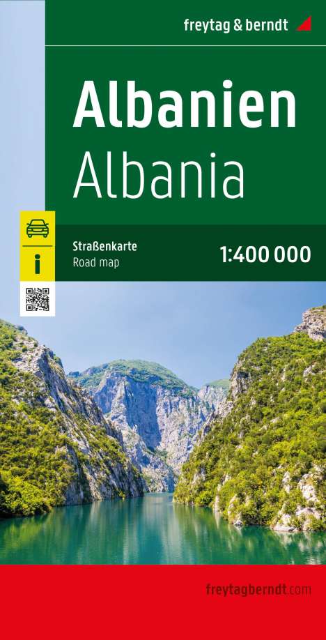 Albanien, Straßenkarte 1:400.000, freytag &amp; berndt, Karten