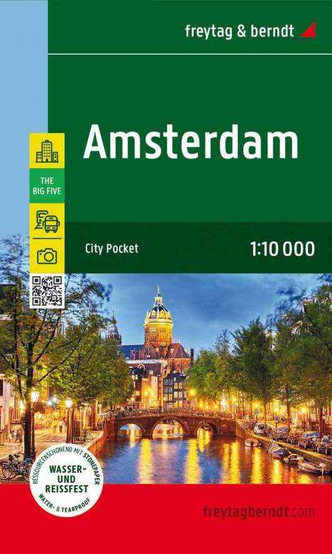 Amsterdam, Stadtplan 1:10.000, freytag &amp; berndt, Karten