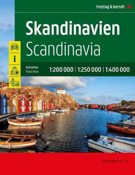 Skandinavien, Autoatlas 1:200.000 - 1:400.000, freytag &amp; berndt, Buch