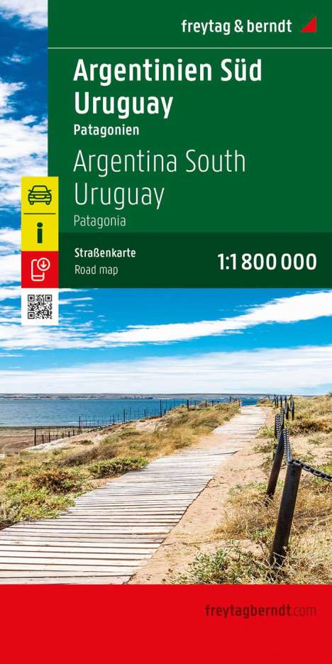 Argentinien Süd - Uruguay, Straßenkarte 1:1.800.000, freytag &amp; berndt, Karten