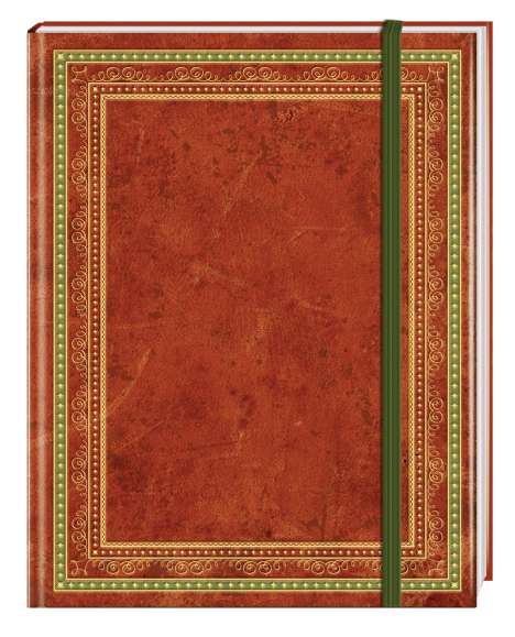 Blank Book Lederlook rotbraun (groß), Buch