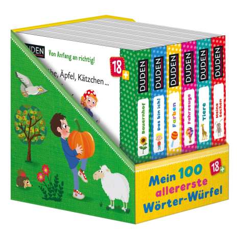 Duden 18+: 100 allererste Wörter-Würfel, Buch