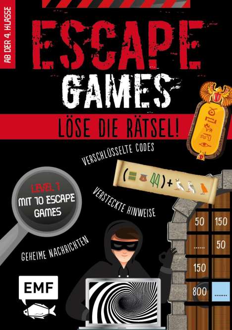 Mathieu Quénée: Escape Games Level 1 (rot) - Löse die Rätsel! - 10 Escape Games ab der 4. Klasse, Buch