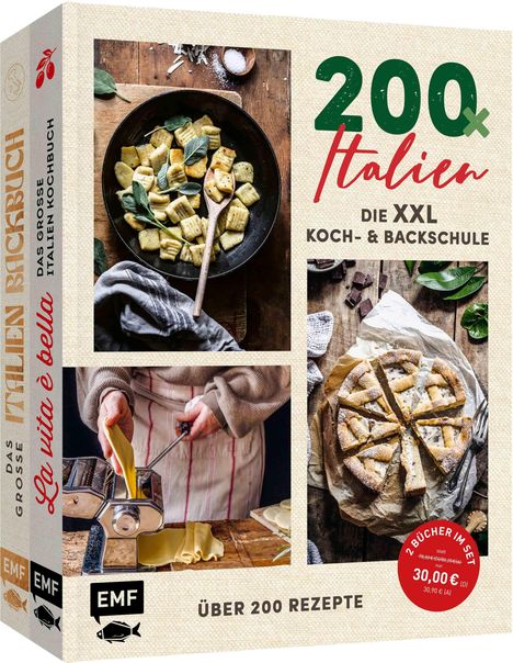 Svenja Mattner-Shahi: 200 x Italien - Die XXL Koch- und Backschule, Buch
