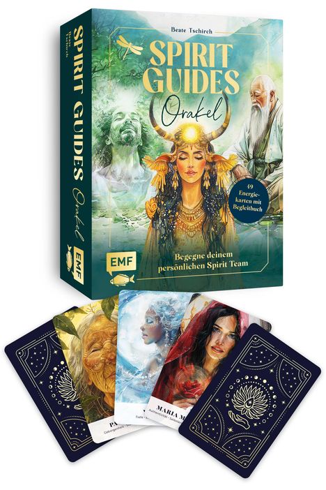 Beate Tschirch: Orakel-Kartenset: Spirit Guides | 49 Energiekarten mit Begleitbuch, Buch