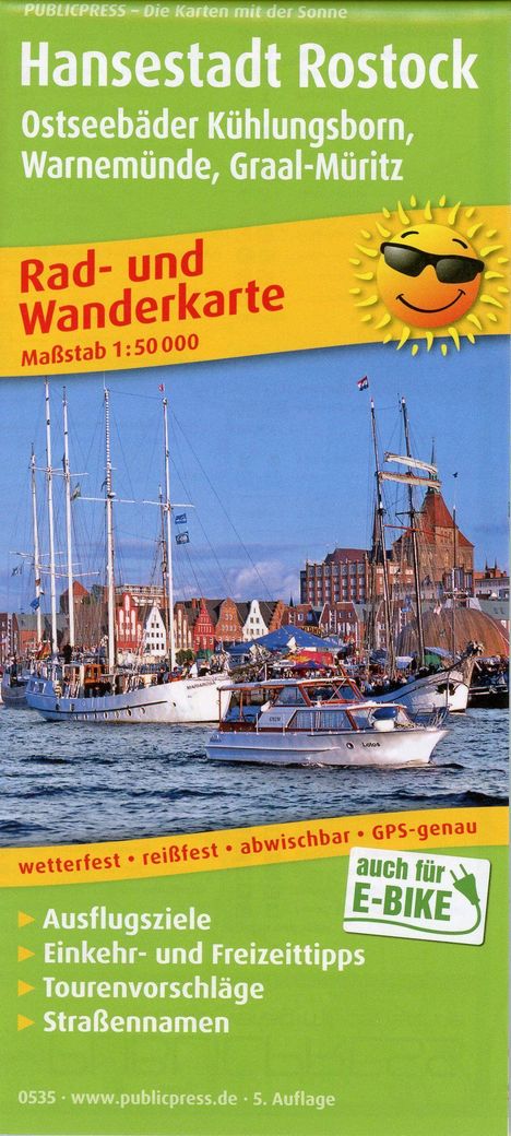 Hansestadt Rostock, Ostseebäder Kühlungsborn, Warnemünde, Graal-Müritz 1:50 000, Karten