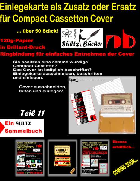 Uwe H. Sültz: Einlegekarte als Zusatz oder Ersatz für Compact Cassetten Cover, Buch
