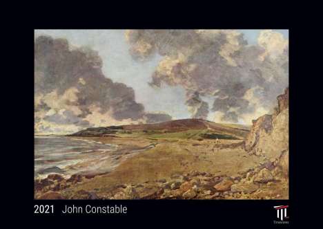 John Constable 2021 - Black Edition - Timokrates Kalender, Wandkalender, Bildkalender - DIN A4 (ca. 30 x 21 cm), Kalender