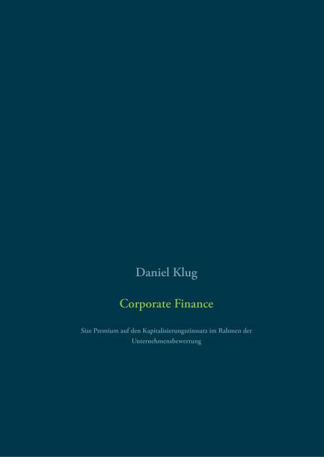 Daniel Klug: Corporate Finance, Buch
