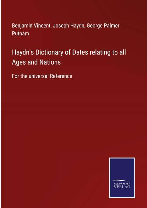 Benjamin Vincent: Haydn's Dictionary of Dates relating to all Ages and Nations, Buch