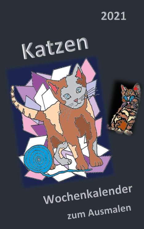 Danita Molina: Katzen Ausmalkalender 2021, Buch