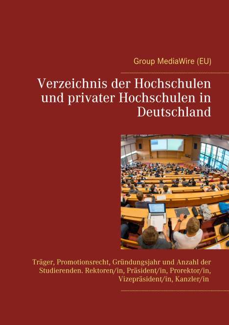 Heinz Duthel: Verzeichnis der Hochschulen und privater Hochschulen in Deutschland, Buch