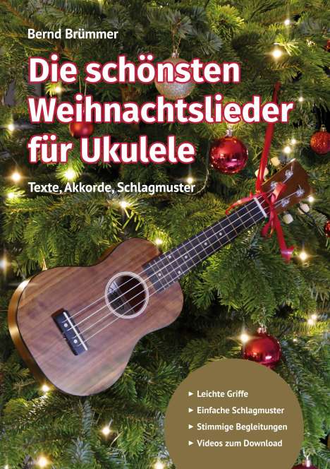 Bernd Brümmer: Die schönsten Weihnachtslieder für Ukulele, Buch
